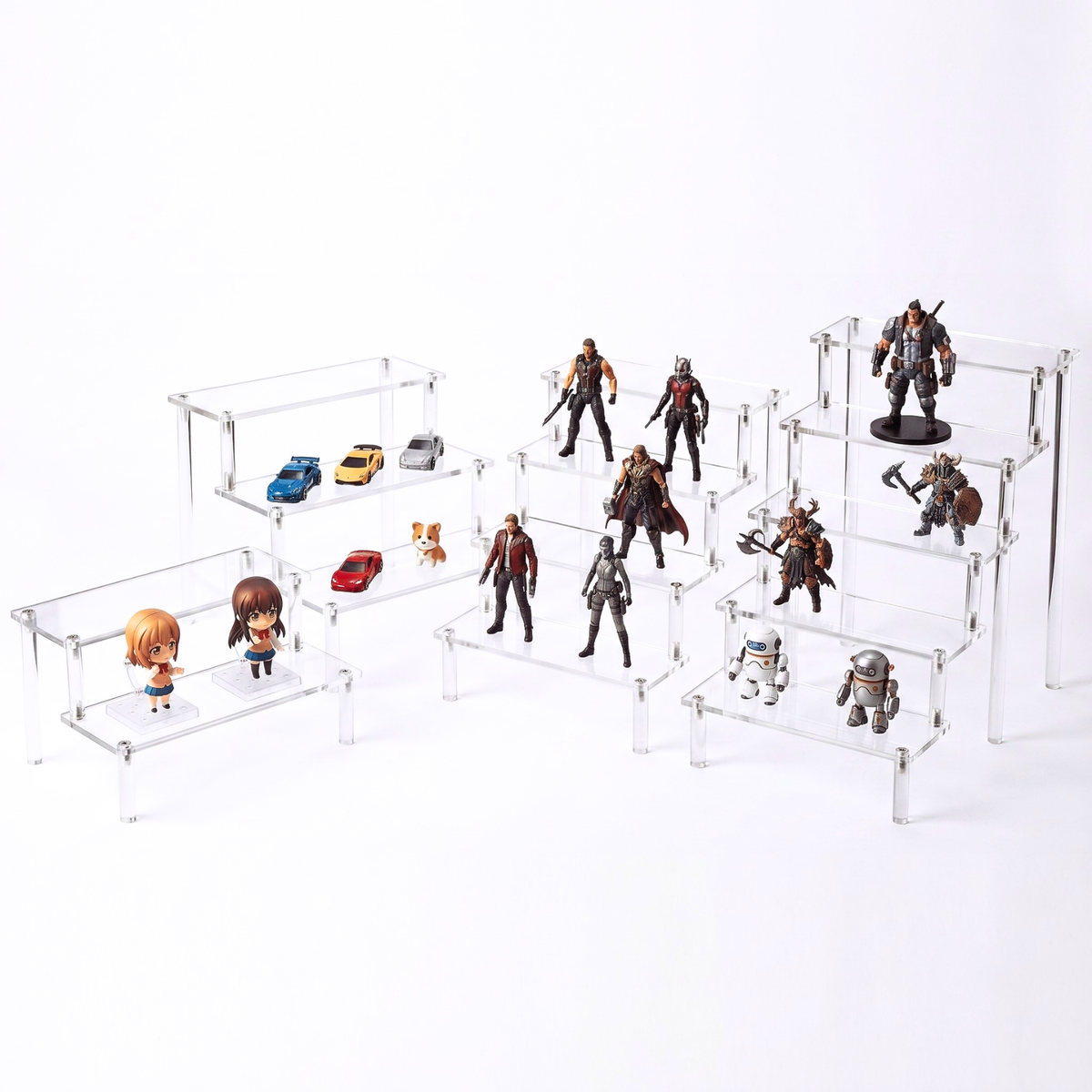 アクリル本舗 フィギュア ディスプレイスタンド 幅20cm 30cm 40cm 1～5段