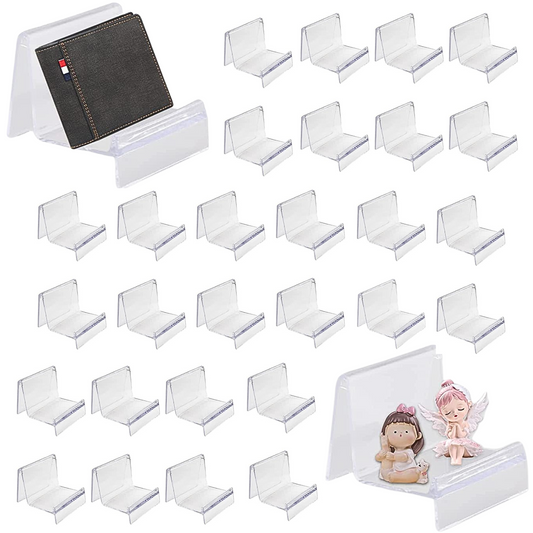 アクリル本舗 ディスプレイ スタンド 7cm×30個セット 14cm×10個セット アクリル 携帯 スマホ 財布 CD 透明 収納 フィギュア 棚 台 コレクション 展示 陳列