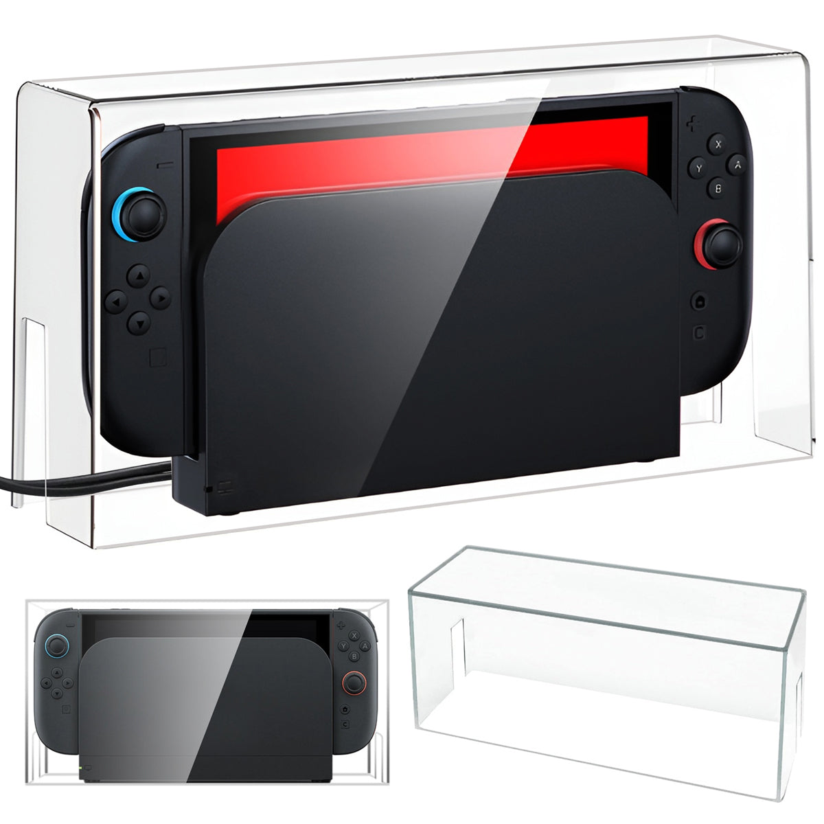 【被せるだけ】アクリル本舗 Switch2 ドック用 スイッチカバー アクリルケース スイッチ 保管 ドックカバー 防水 クリア