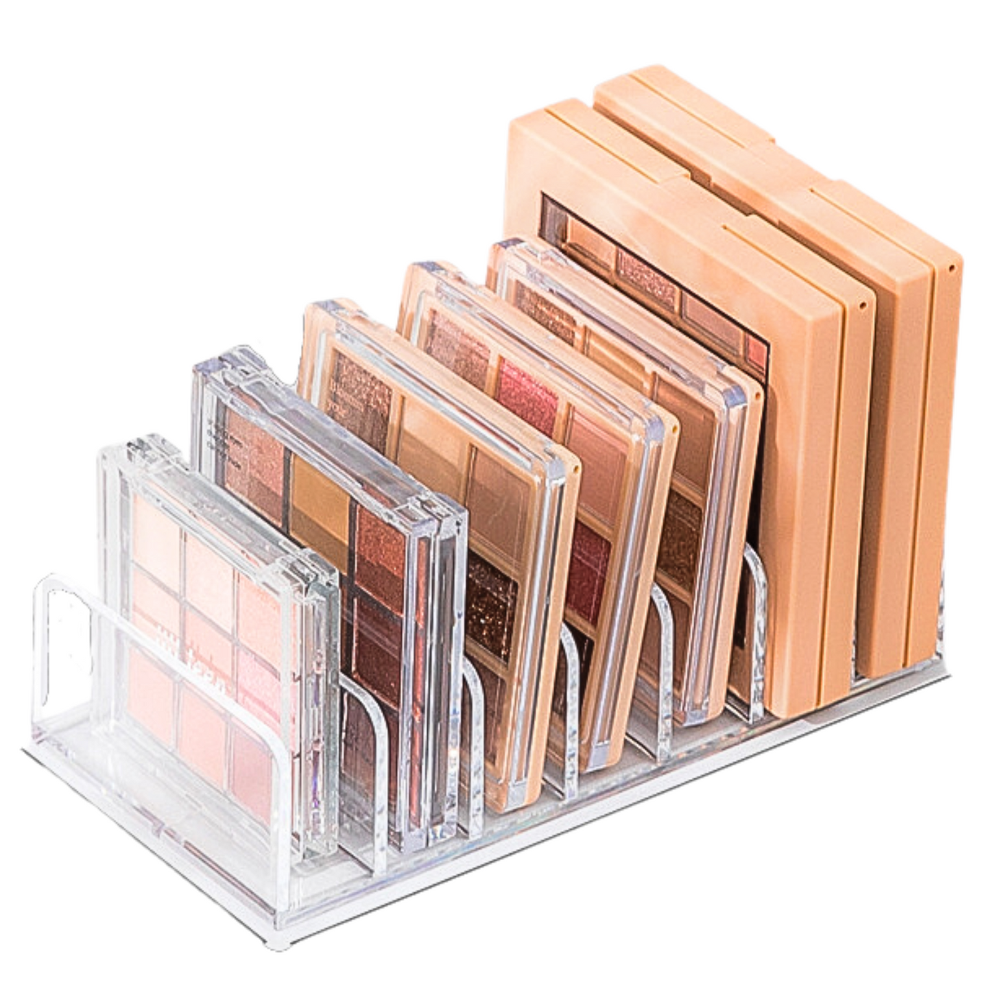 アクリル本舗 アイシャドウ 収納 7仕切り 小 大 アイシャドウ 化粧品 収納 メイク コスメ収納 アクリル製 卓上 メイクボックス コスメボックス メイクブラシケース 透明 アクリルスタンド 小物入れ スタンド